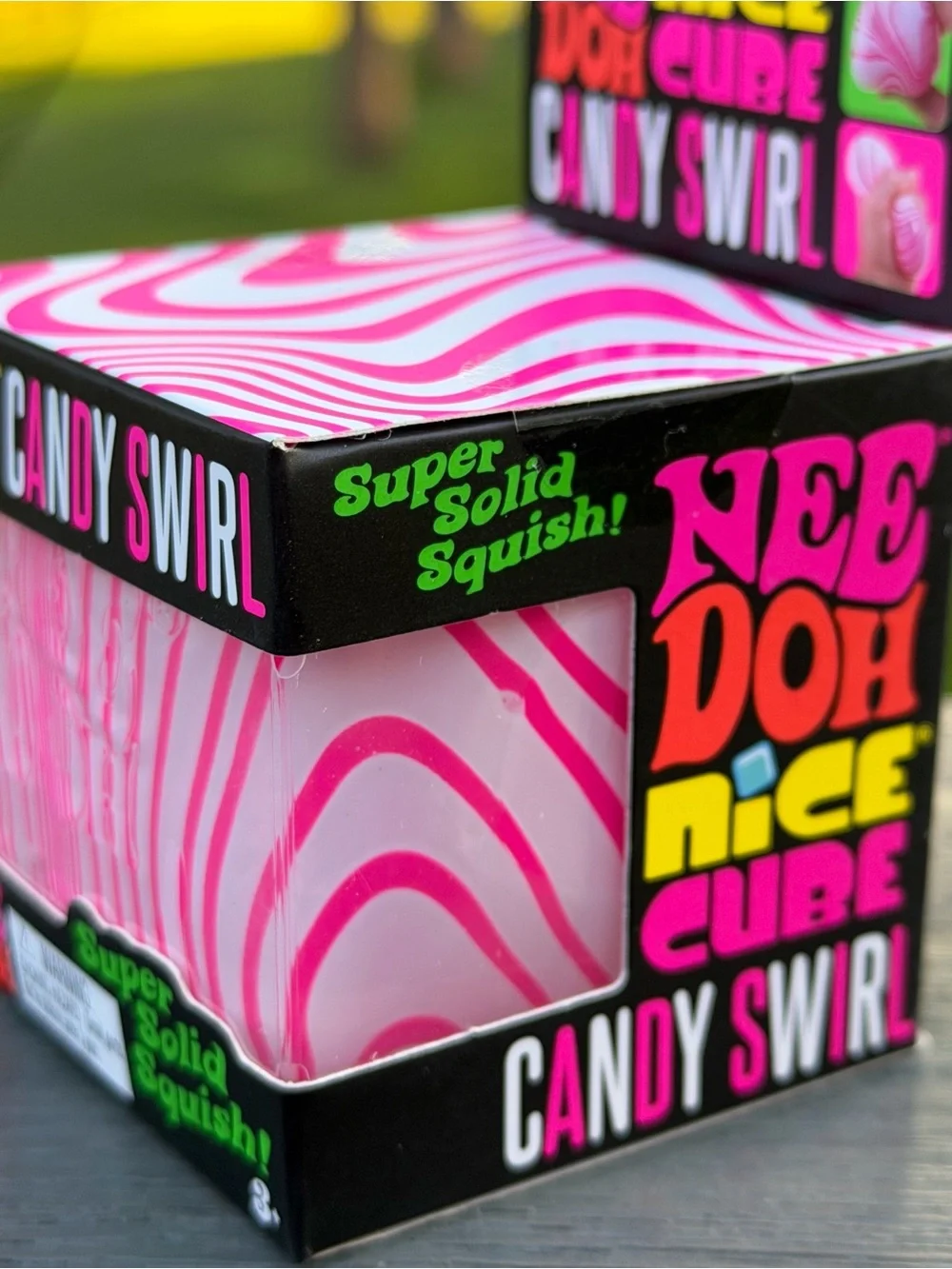 RARE NeeDoh Pink/White Candy Swirl Nice Cube•Authentic Schylling•Brand NEW!